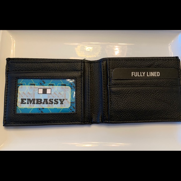 Men's Genuine Black Leather Bi-Fold Wallet - Picture 5 of 6